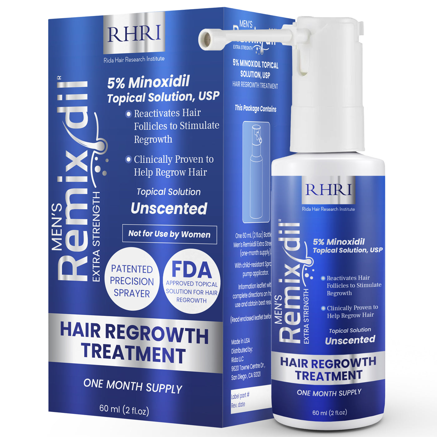 Remixidil Men's 5% Minoxidil Scalp Spray (Pack of 2) (850071897098)